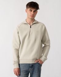 BOSS - Sweat Zip-Neck Sweatshirt - Lyst