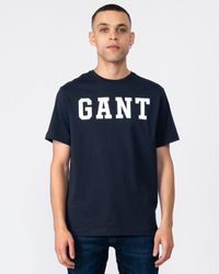 GANT - Large Logo Short Sleeve - Lyst
