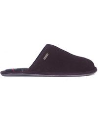 barbour mens leather slippers