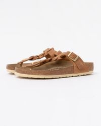 Birkenstock - Gizeh Braided Natural Oiled Leather Sandals - Lyst
