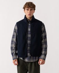 GANT - Zipped Fleece Vest - Lyst