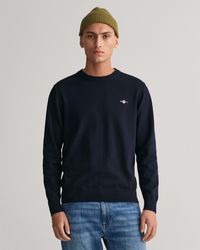 GANT - Classic Cotton Crew Neck Jumper Size: M - Lyst
