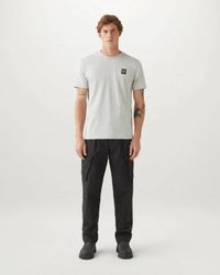 Belstaff - Short Sleeved Logo Patch T-Shirt Colour: Old Heather, Size: L - Lyst