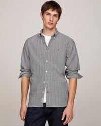 Tommy Hilfiger - Oxford Basketweave Print Long Sleeve Shirt - Lyst