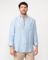 GANT - Regular Linen Long Sleeve Shirt - Lyst