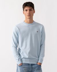GANT - Classic Cotton Crew Neck Jumper - Lyst