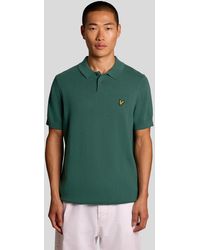 Lyle & Scott - Cotton Knitted Polo Shirt - Lyst