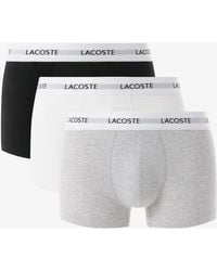 Lacoste - 3-Pack Duo Waistband Stretch Cotton Trunks - Lyst