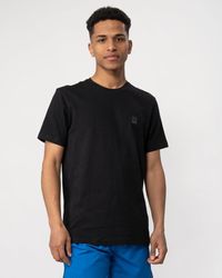 BOSS - Tales Cotton-Jersey T-Shirt With Logo Patch Nos - Lyst