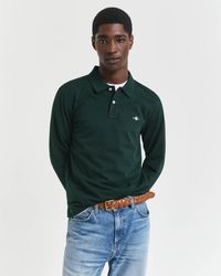 GANT - Regular Fit Long Sleeve Shield Logo Pique Rugger - Lyst