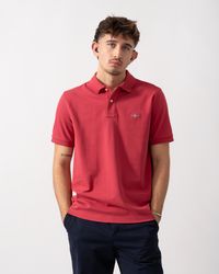 GANT - Regular Fit Short Sleeve Shield Logo Pique Polo - Lyst