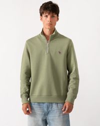 Paul Smith - Ps Regular Fit Half Zip Sweatshirt With Zebra Logo - Lyst
