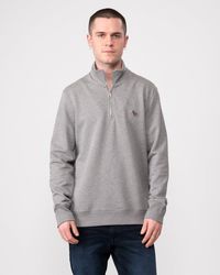 Paul Smith - Ps Long Sleeve Regular Fit Half Zip Zebra Logo Sweatshirt - Lyst