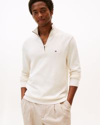 Tommy Hilfiger - Essential Cotton 1/4 Zip Mock Sweatshirt - Lyst