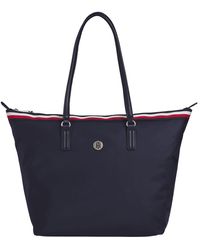 tommy hilfiger navy tote bag
