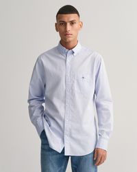 GANT - Regular Fit Long Sleeve Poplin Shirt - Lyst