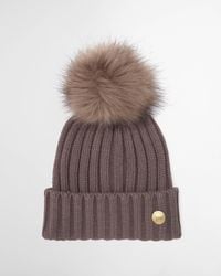 Barbour - Conway Knitted Beanie Hat - Lyst