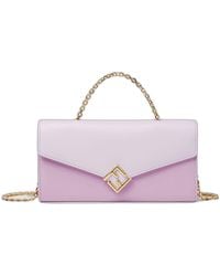 Fendi - Ff Diamonds Wallet On Chain Leather - Lyst