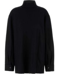 Jil Sander - Wool Blend Blouse - Lyst