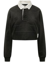 Woc - Mini Polo With Elegant Collar And Insert - Lyst