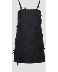 Jil Sander - Mini Dress With Tonal Silk Bow Accents - Lyst