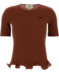 Fendi - Brick Wool Top - Lyst