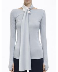 Vivetta - Long-Sleeve Boat Neck T-Shirt - Lyst