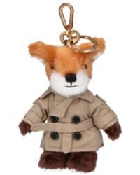 Burberry - Fox Plush Keychain Charm - Lyst