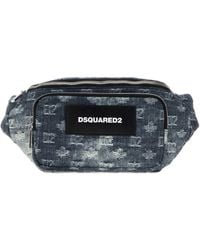 DSquared² - Denim D2 Monogram Belt Handbag Mini Pouch Bag - Lyst