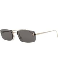 Fendi - Rectangular Metal Sunglasses - Lyst