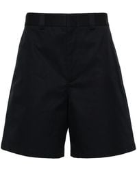 Gucci - Double Cotton Twill Short With Web - Lyst