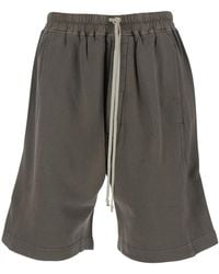 Rick Owens - Shorts With Elasticated Waist And Side Buttons - Lyst