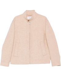 Lardini - Double-Breasted Wool Jacket With High Collar & Cashmere Blend - Lyst