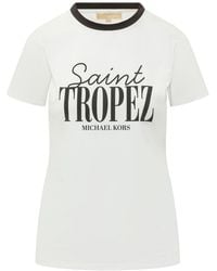 MICHAEL Michael Kors - Stylish T-Shirt With Stampaint Front Design - Lyst
