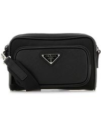 Prada - Re-Nylon And Leather Crossbody Bag - Lyst