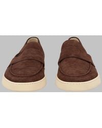 Corvari - Suede Boat Loafers - Lyst