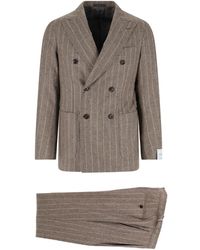 Caruso - Double-Breasted Pinstripe Suit Set - Lyst