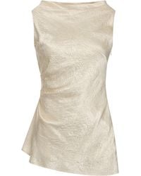 McQueen - Draped Asymmetric Top - Lyst