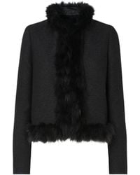Fendi - Fur-Trim Wool-Blend Jacket - Lyst