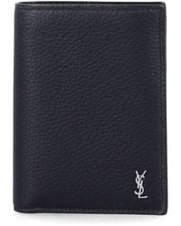 Saint Laurent - Cassandre Mini Card Holder With Ysl Monogram, Slim Wallet - Lyst
