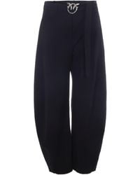 Pinko - Wide-Leg Tailored Pants With Belt - Lyst