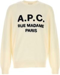 A.P.C. - Cream Wool Maurice Sweater - Lyst