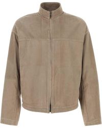 Emporio Armani - Textured Band Collar Jacket - Lyst