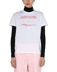 Raf Simons - Graphic Logo Print T-Shirt - Lyst