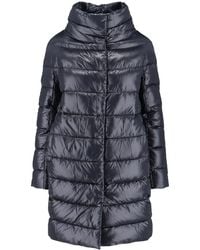 Herno - Long Puffer Jacket With High Collar - Lyst