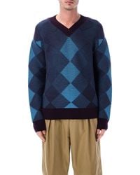 Dries Van Noten - Argyle Sweater - Lyst