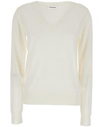 P.A.R.O.S.H. - Long Sleeve V-Neck Sweater - Lyst