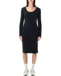 Nike - Ribbed Fitted Midi Dress - Lyst