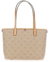 Tory Burch - Tote Bag Canvas Cotton - Lyst