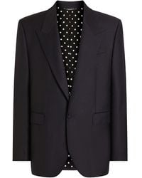 Dolce & Gabbana - Dolce & Gabbana Dark Wool Singlebreasted Jacket - Lyst